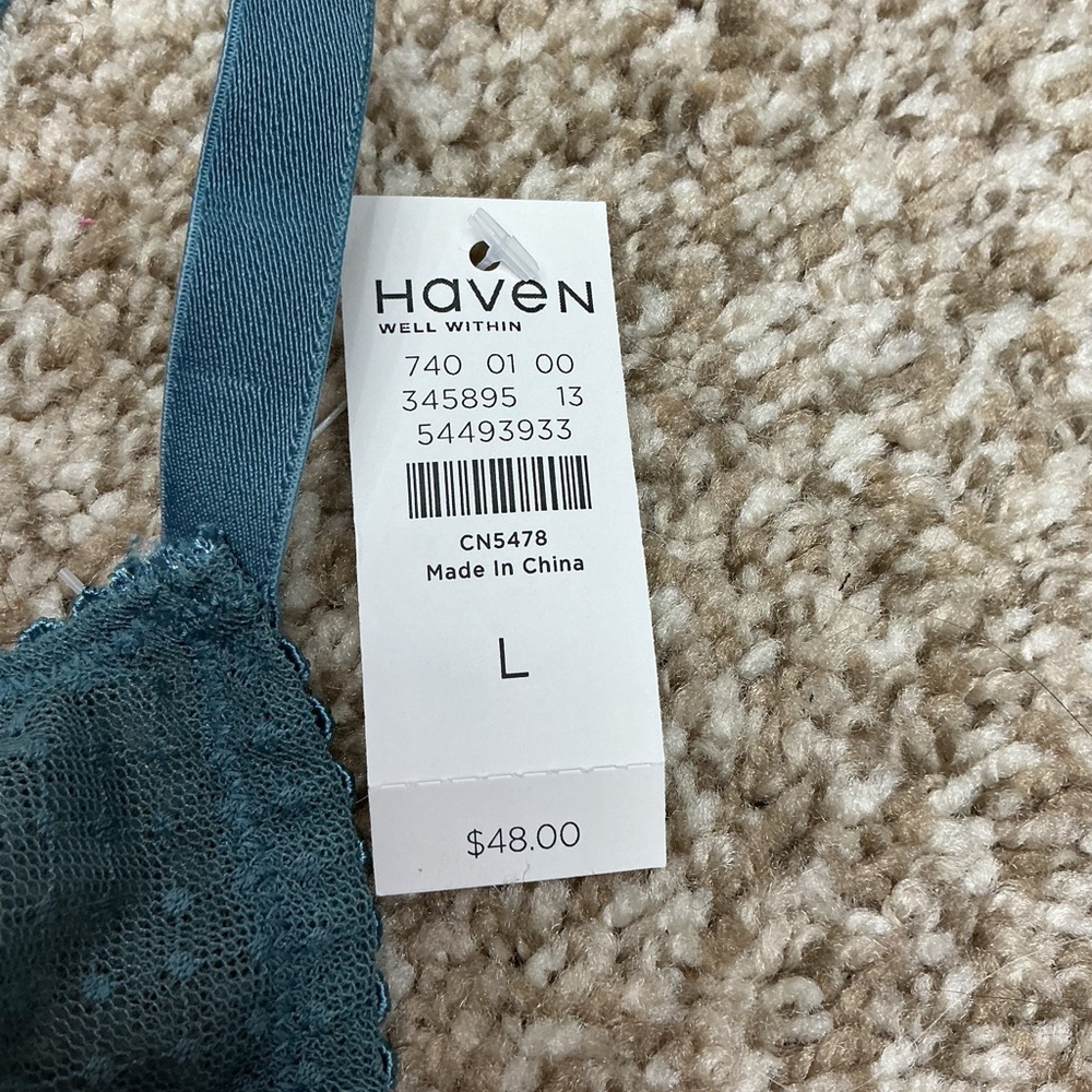 Lace Bralette in Teal - Women's Intimates - Picture 4 of 8